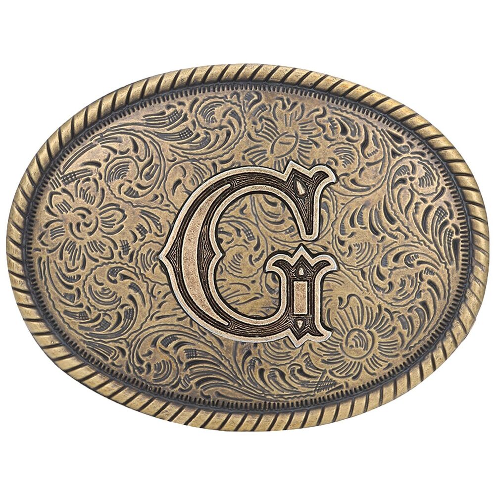 5015 Western Belt Buckle - Initial Letter ABCDJRM to Z Cowboy Belt Buckles